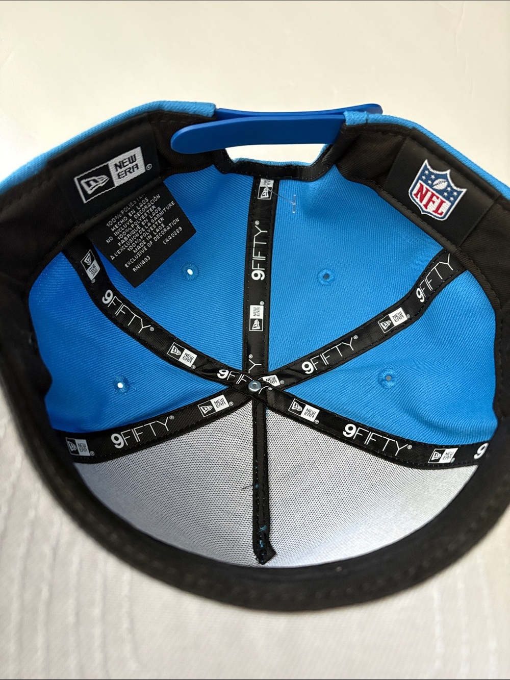Men's New Era Powder Blue Los Angeles Chargers A-Frame 9FIFTY Snapback Hat - Picture 3 of 9